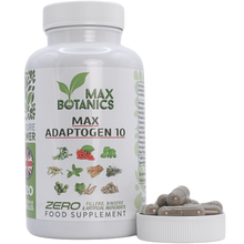 Load image into Gallery viewer, Max Adaptogen 10 | Ashwagandha, Bacopa, Holy Basil, Rhodiola Rosea, Schisandra, Cordyceps, Gotu Kola, Siberian &amp; Panax Ginseng, Astragalus
