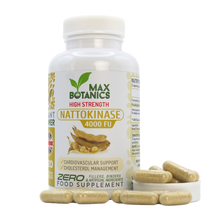 Load image into Gallery viewer, High Strength Nattokinase 4000 FU - 120 Capsules - Natural Fermented Soybean Extract - Enzyme from Japanese Natto - UK Made - GMP - Zero Additives
